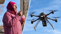 Ukrajinská bábuška se postavila ruskému dronu. Její trik teď baví internet